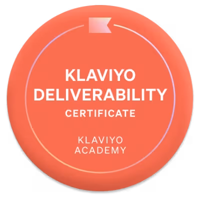 Klaviyo deliverability certificate